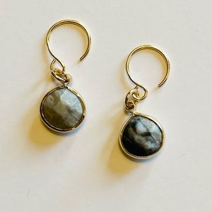 Genuine Gemstone and 14k Gold Earrings